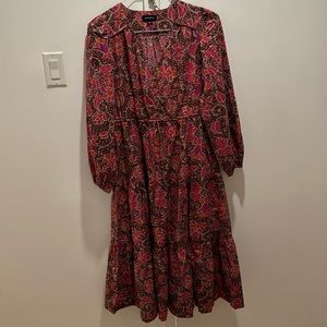 SummerSalt Long Dress with long sleeves and great details, size small